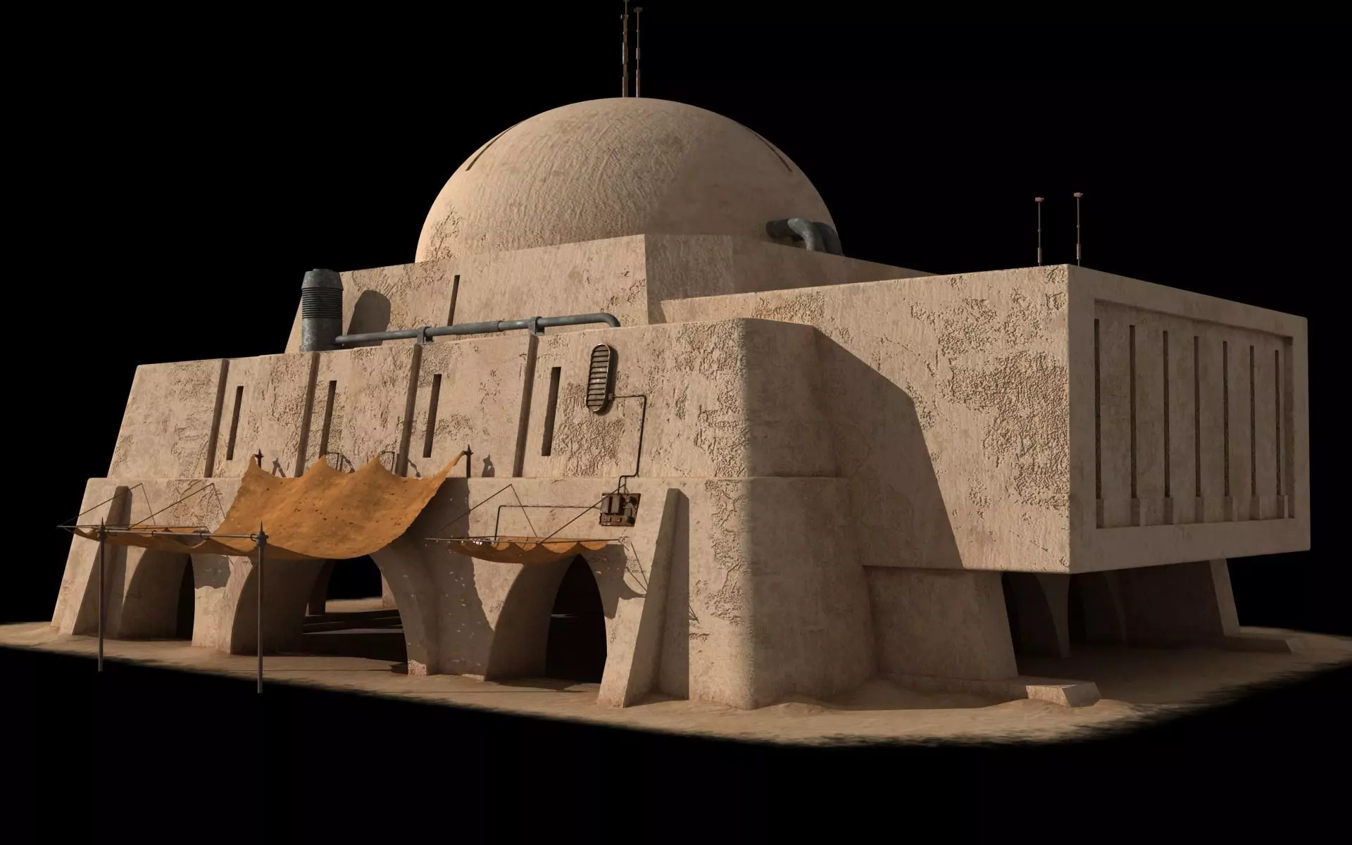 Mos Eisley Buildings 3D model_0