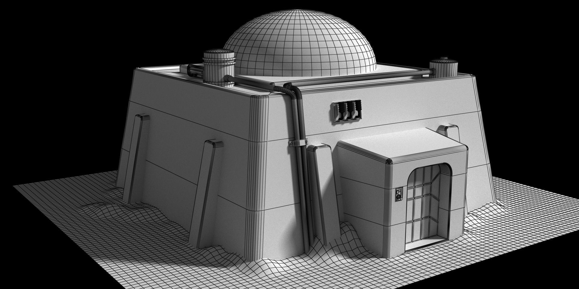 Mos Eisley Buildings 3D model_6