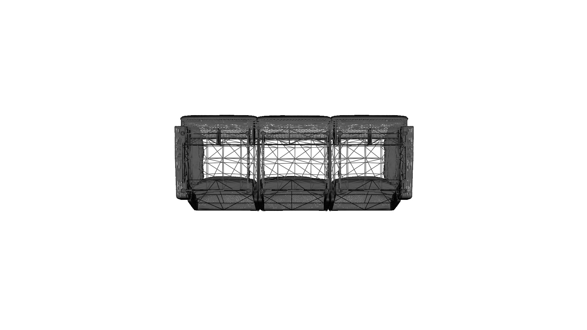 3-Seater Reclinable Sofa Model - Stylish and Comfortable Low-poly 3D model_23