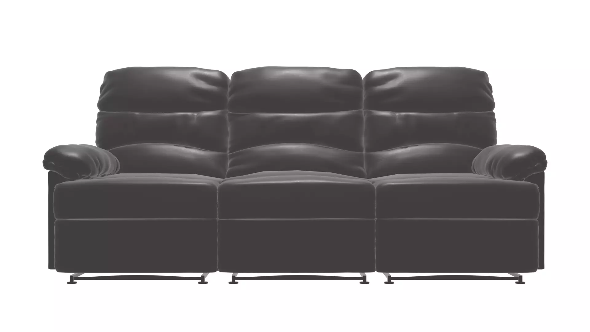 3-Seater Reclinable Sofa Model - Stylish and Comfortable Low-poly 3D model_0