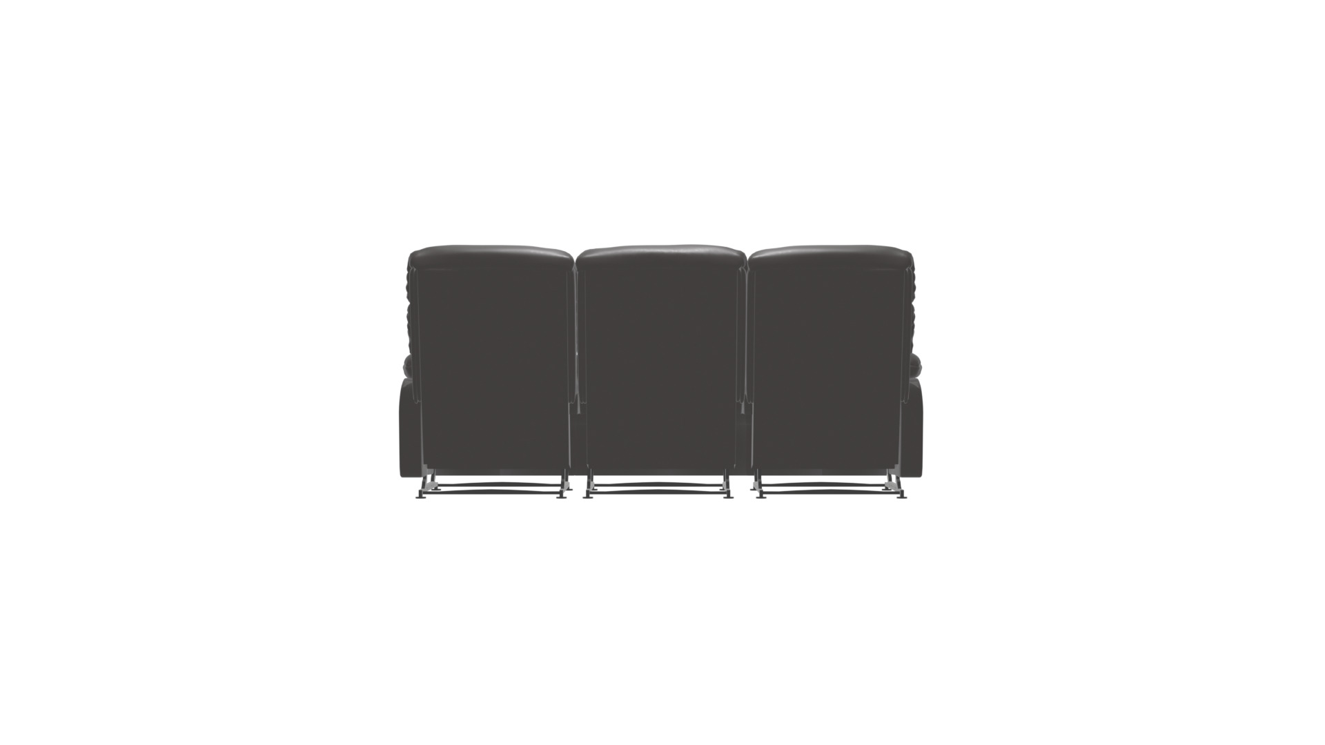 3-Seater Reclinable Sofa Model - Stylish and Comfortable Low-poly 3D model_6
