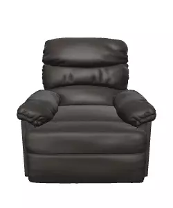 3D Model Reclinable Single-Seat PU Leather Armchair - Brown Low-poly 3D model