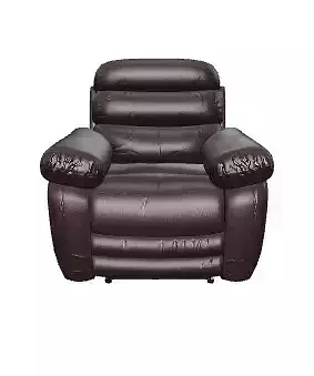 Luxury Brown Leather Recliner Chair 3D Model