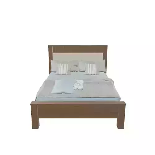 Modern Double Bed with Stylish Headboard