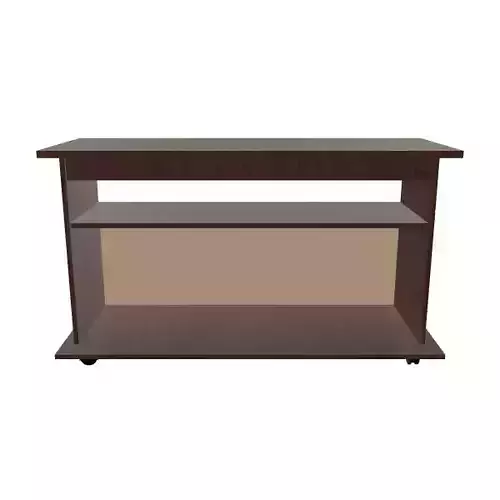 Modern Chocolate TV Rack 3D Model for Living Room