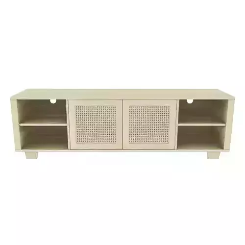 Elegant Rattan Rack Cabinet