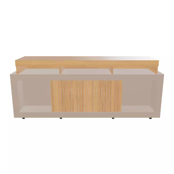 Versatile Storage Cabinet 3D Model - Ideal for Any Room Low-poly 3D model_0