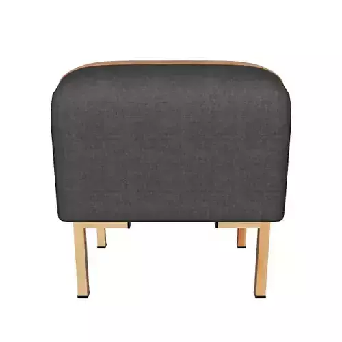 Modern Black Pouf Chair 45x30x45 cm
