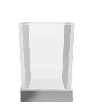 Chrome Plant Holder 3D Model for Home Decor Low-poly 3D model