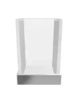 Chrome Plant Holder 3D Model for Home Decor