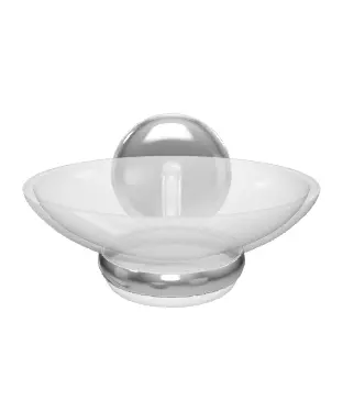 Chrome Soap Holder 3D Model for Bathroom Design Low-poly 3D model_0