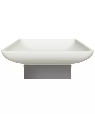 Chromed Soap Holder 3D Model for Kitchen and Bathroom Low-poly 3D model_0