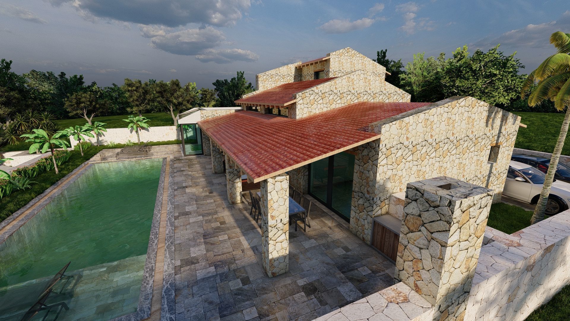 STONE FARM Villa 3D model_6
