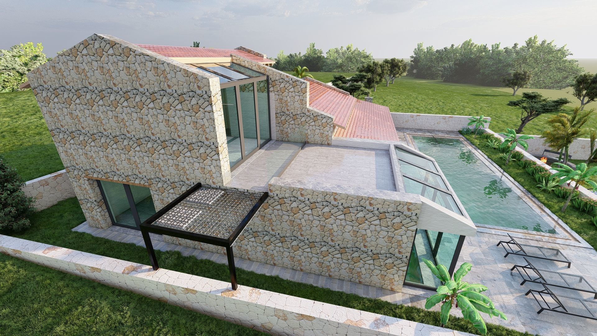 STONE FARM Villa 3D model_10