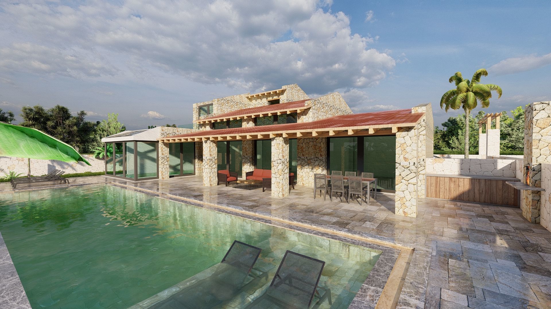 STONE FARM Villa 3D model_5