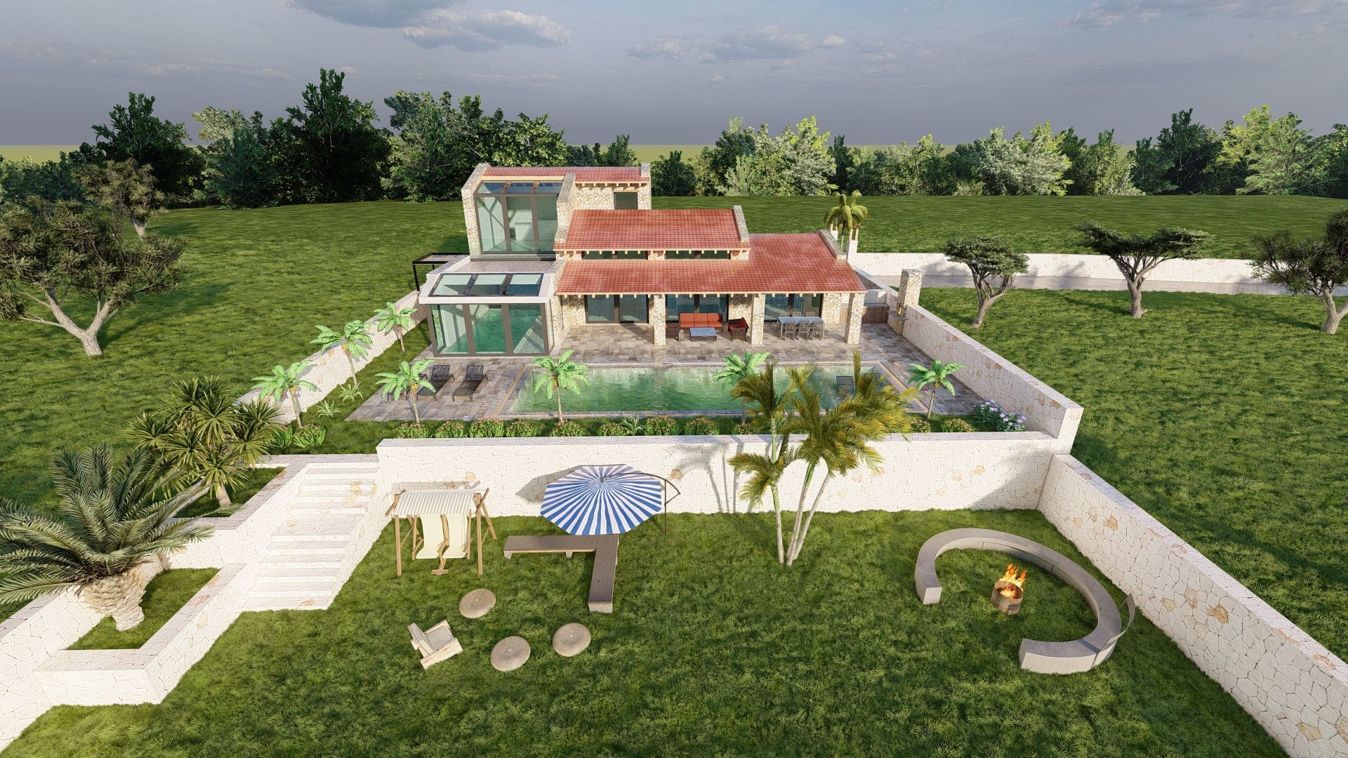 STONE FARM Villa 3D model_1