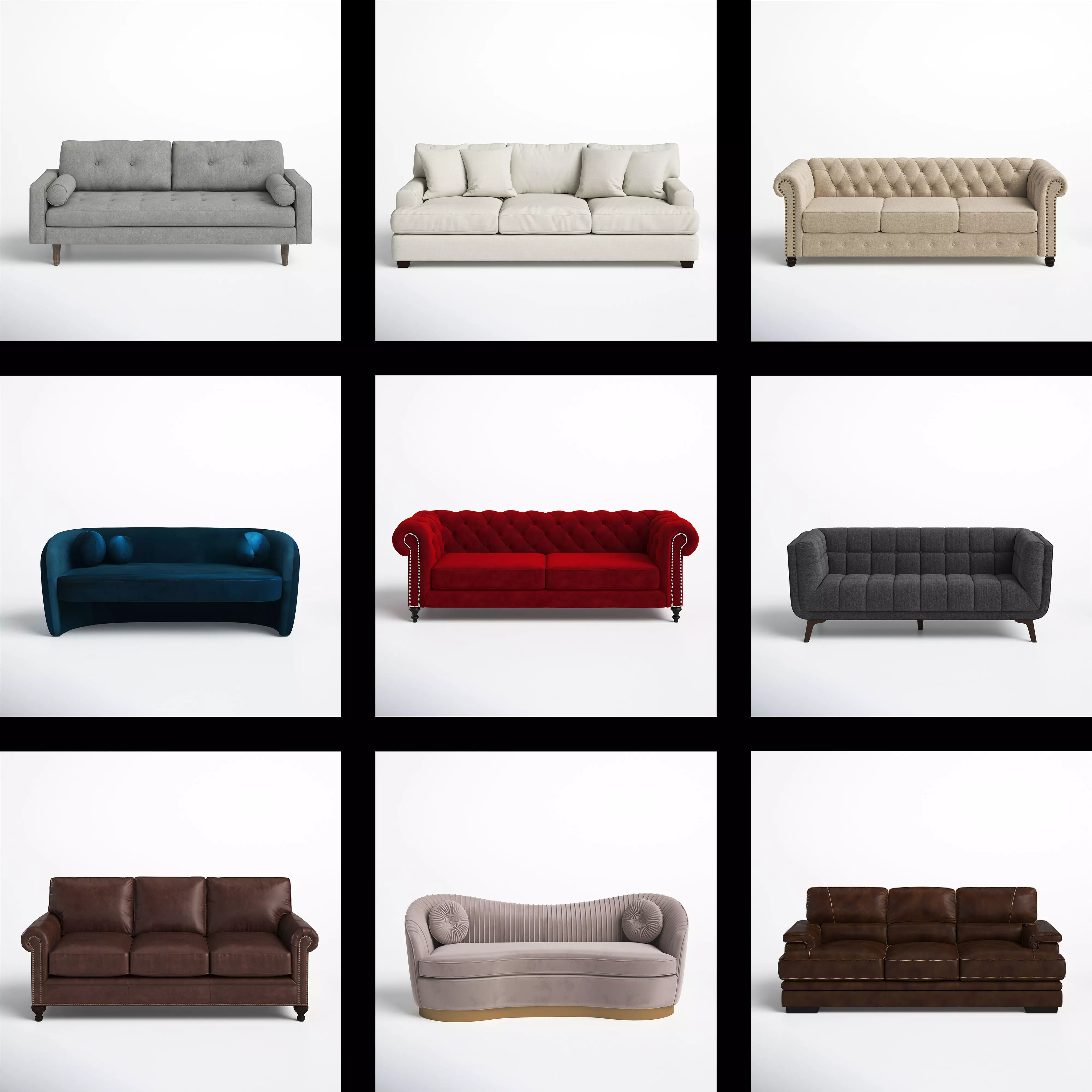 Sofa Colection 01-09 3D model_0