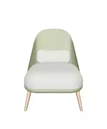 Designer Armchair with Textured Melange Fabric Cushion