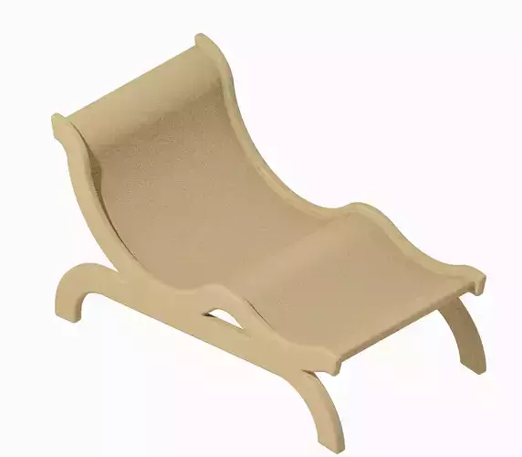 Wooden Beach Chair 3D print model