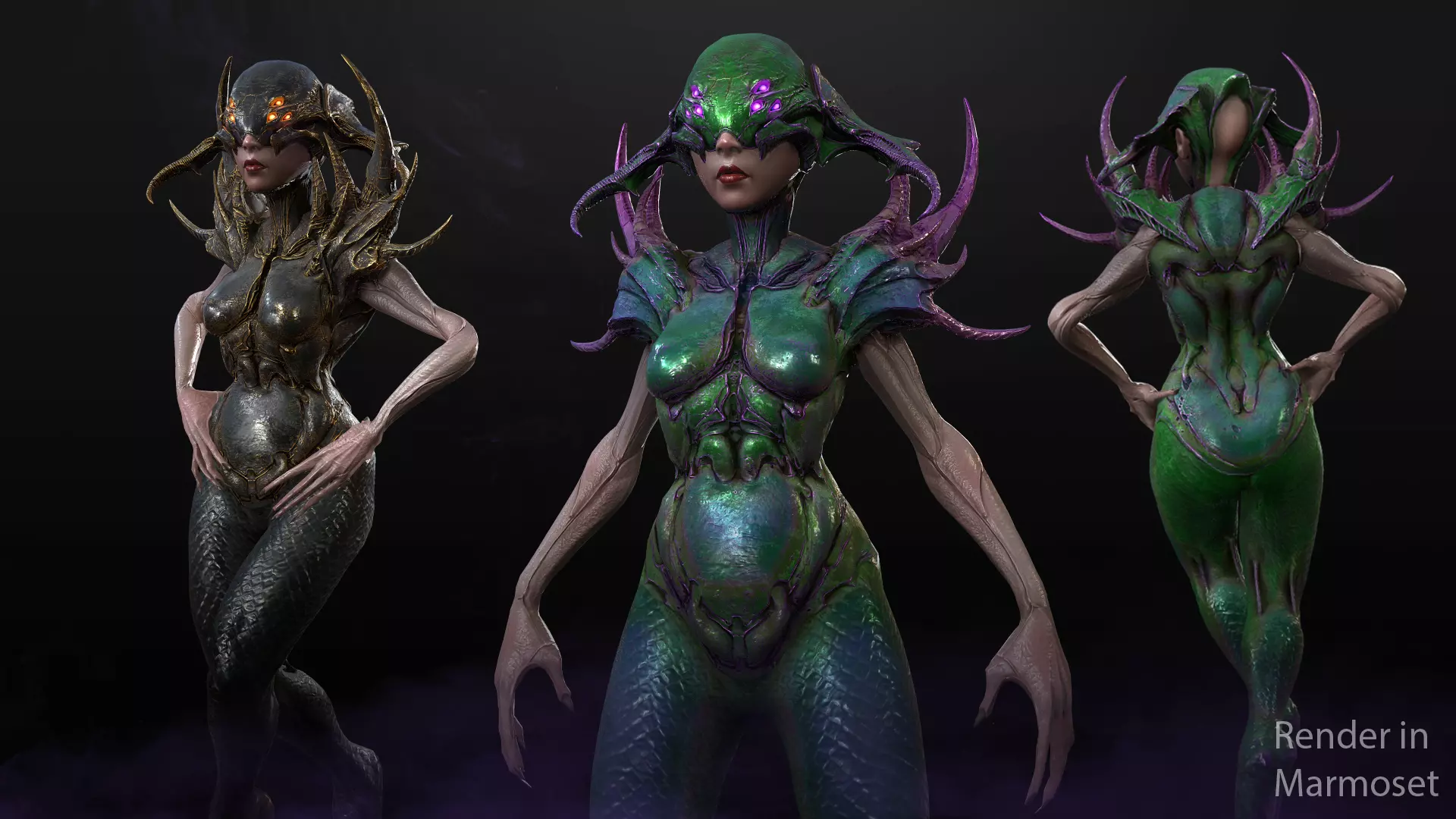 Demoness Queen - Game Ready Low-poly 3D model