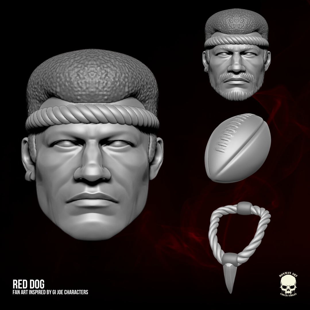 Red Dog GI Joe Fan Art 3D printable File For Action Figures 3D print model_7