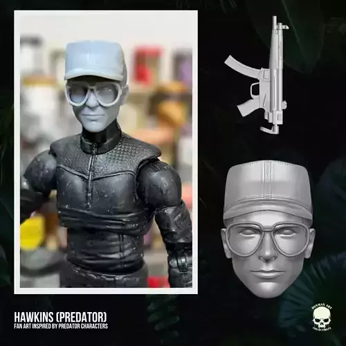 Hawkins Predator fan art 3D printable Files For Action Figures