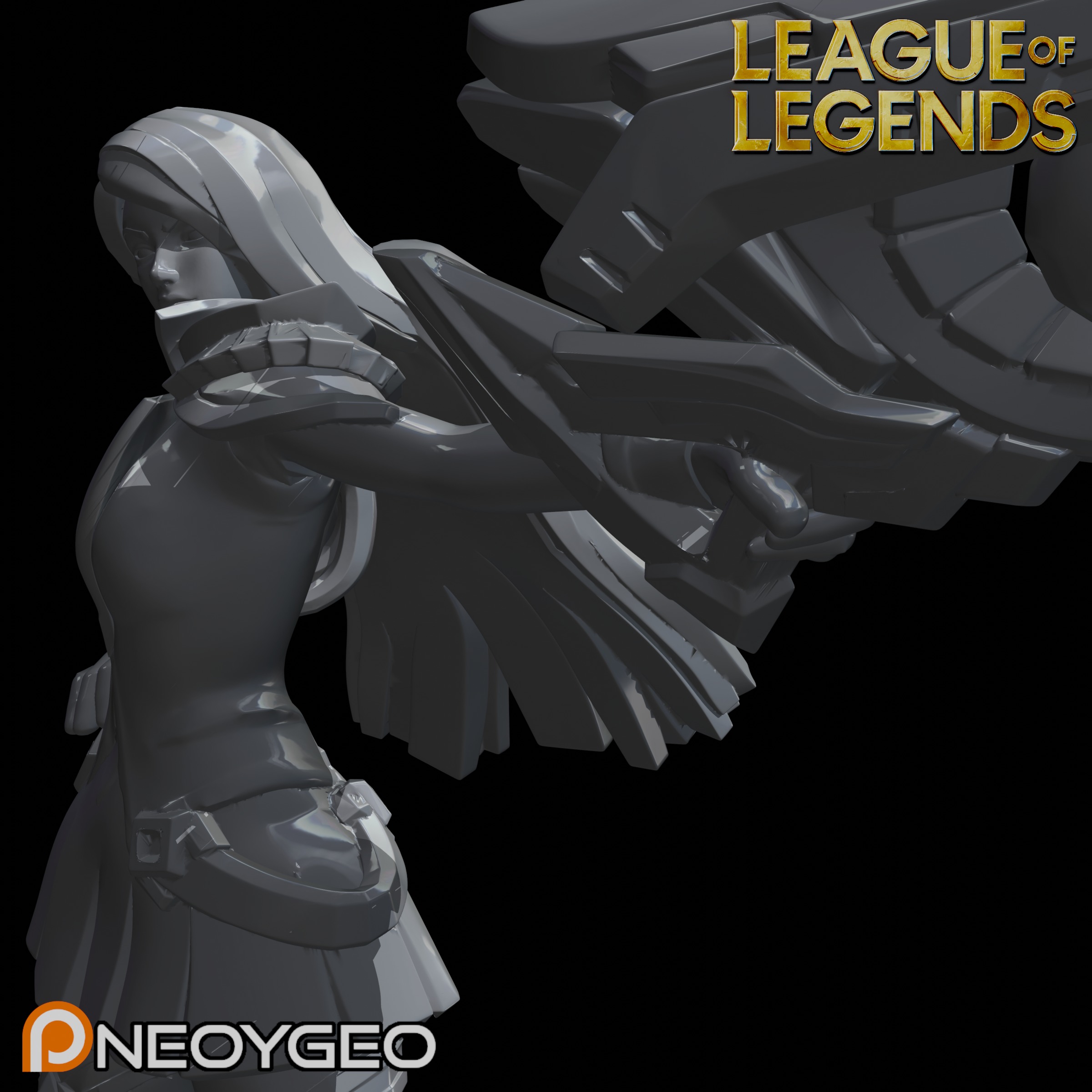 BATTLE ACADEMIA CAITLYN - LEAGUE OF LEGENDS 3D print model_1