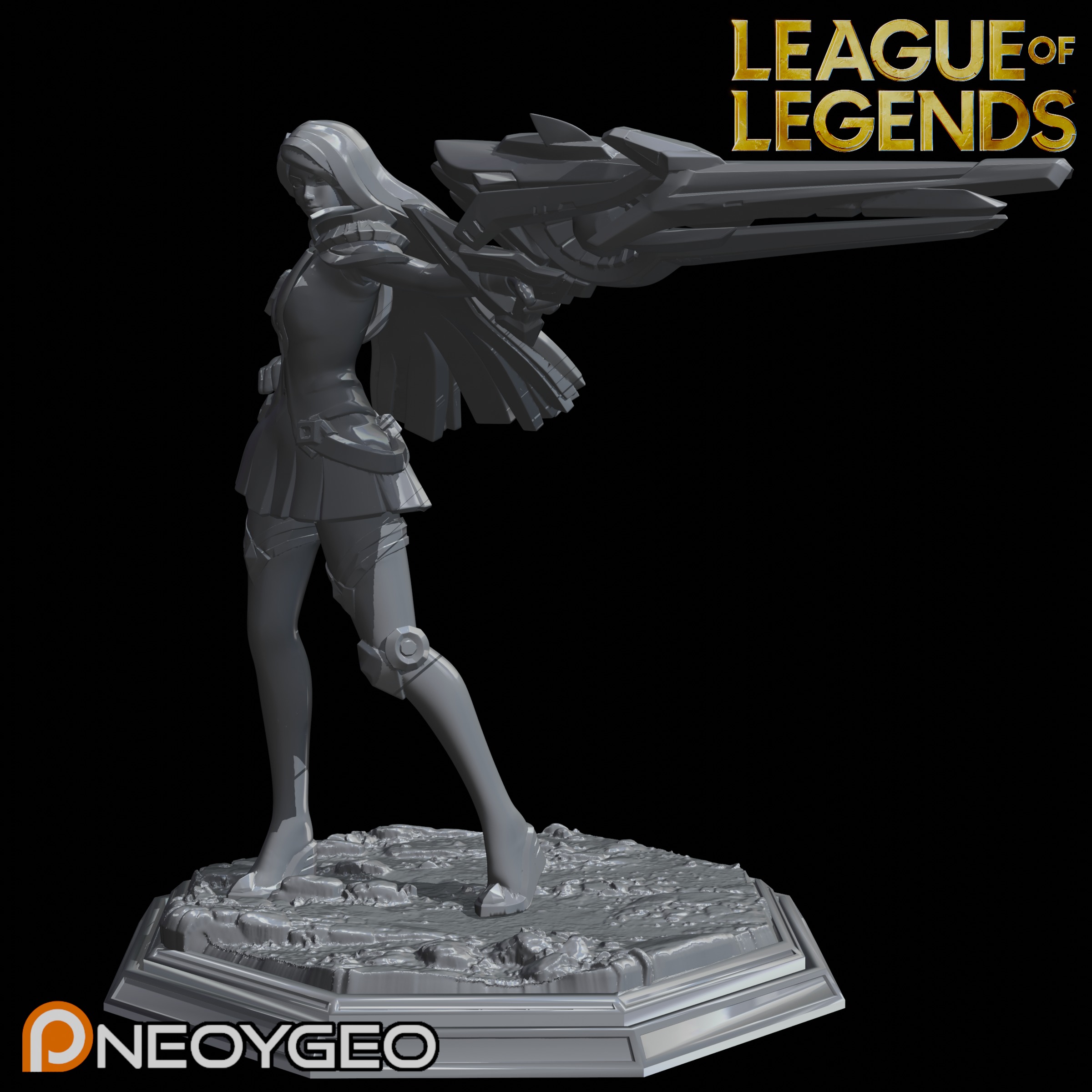 BATTLE ACADEMIA CAITLYN - LEAGUE OF LEGENDS 3D print model_2