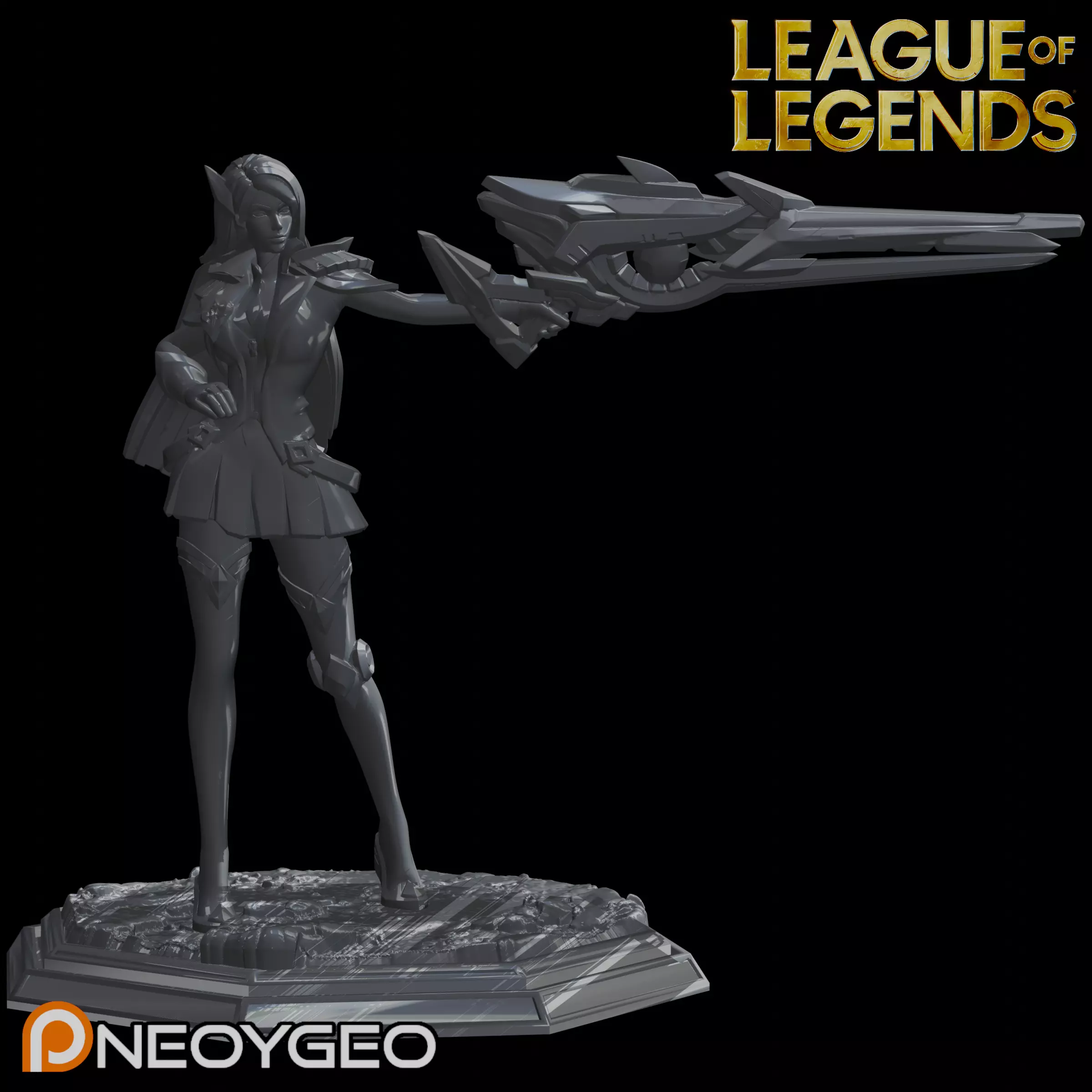 BATTLE ACADEMIA CAITLYN - LEAGUE OF LEGENDS 3D print model_0