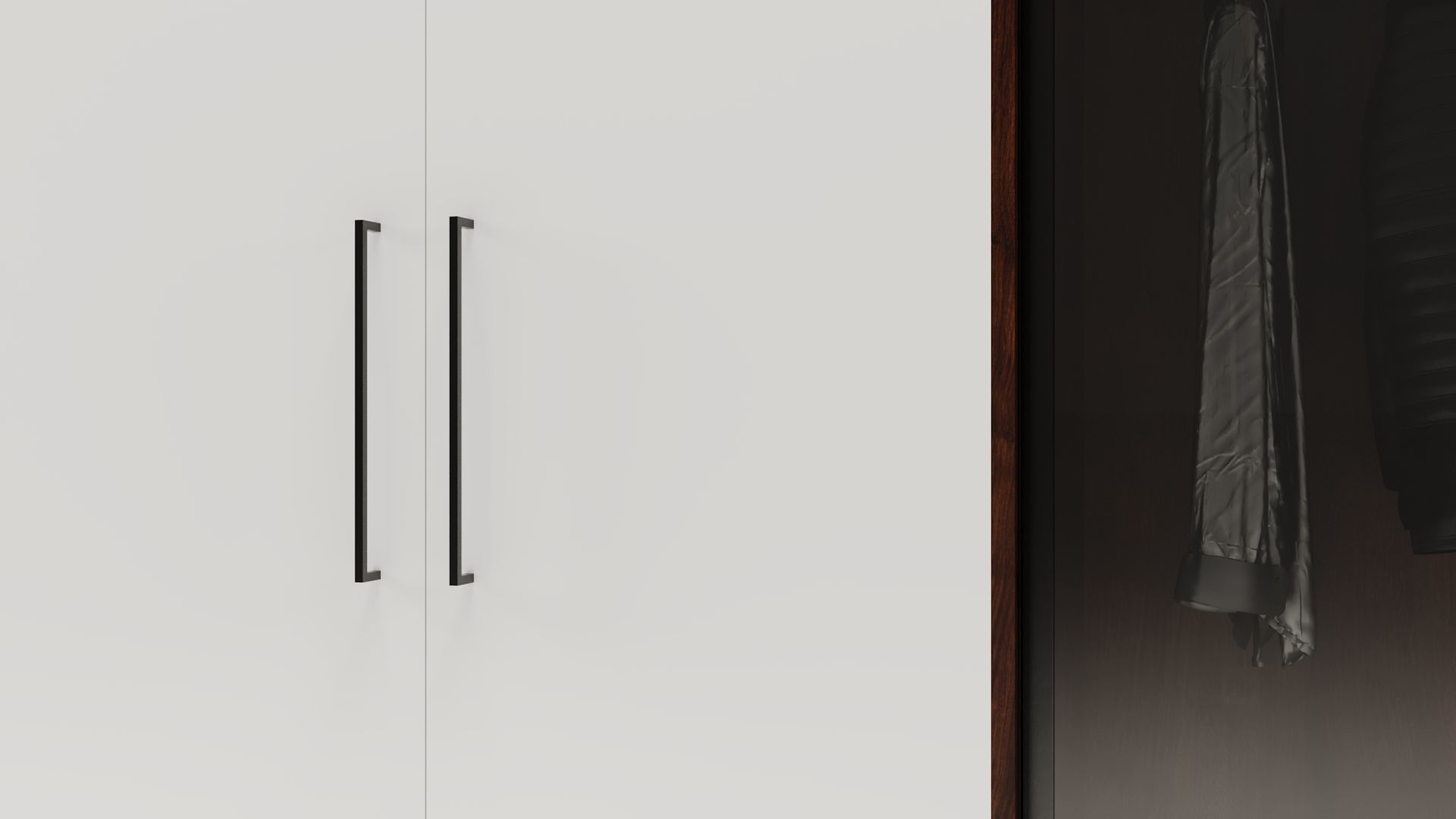 Dual-Material LED Cupboard with Hinged and Sliding Doors Low-poly 3D model_8
