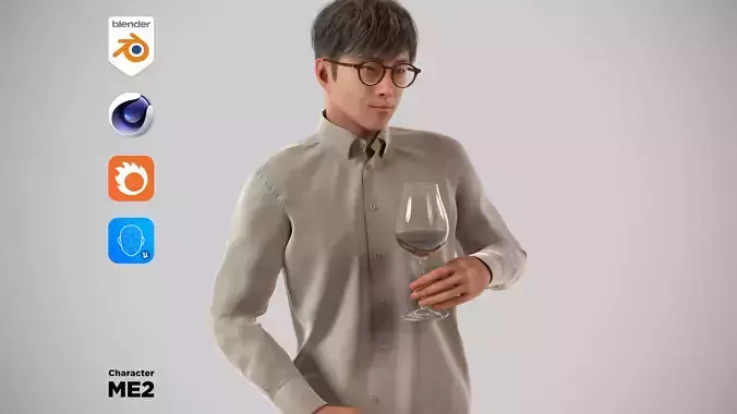 Modular Character - Asian Casual Man - ME2