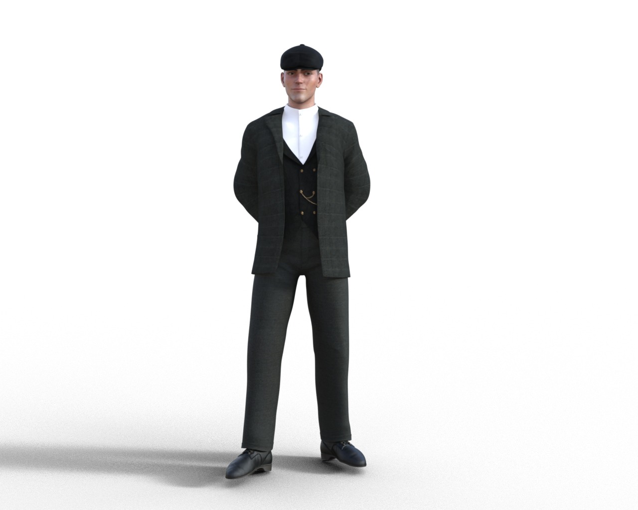 Mafia The Godfather Gangster Low-poly 3D model_8