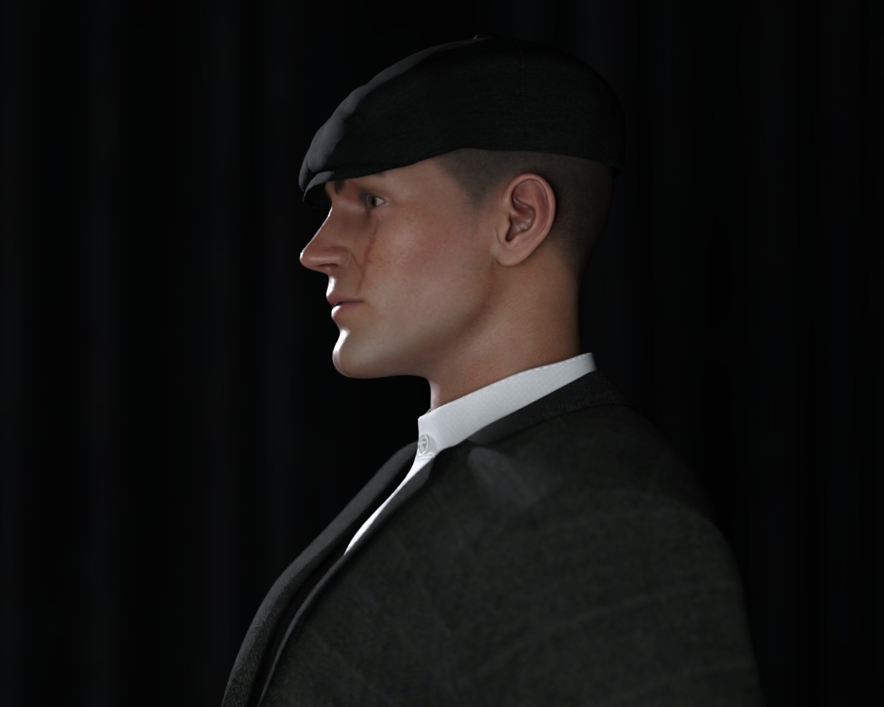 Mafia The Godfather Gangster Low-poly 3D model_4