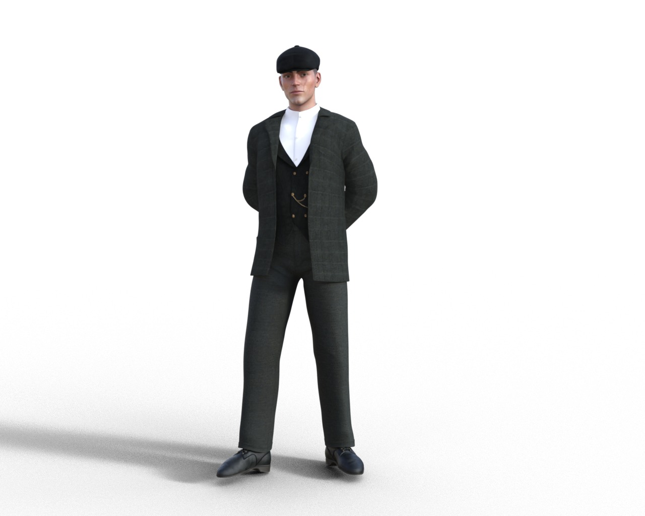 Mafia The Godfather Gangster Low-poly 3D model_7