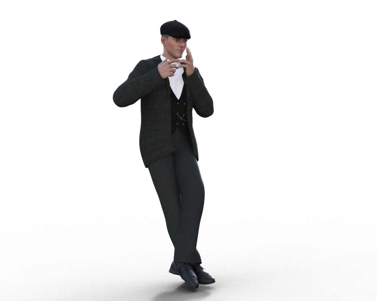 Mafia The Godfather Gangster Low-poly 3D model_9