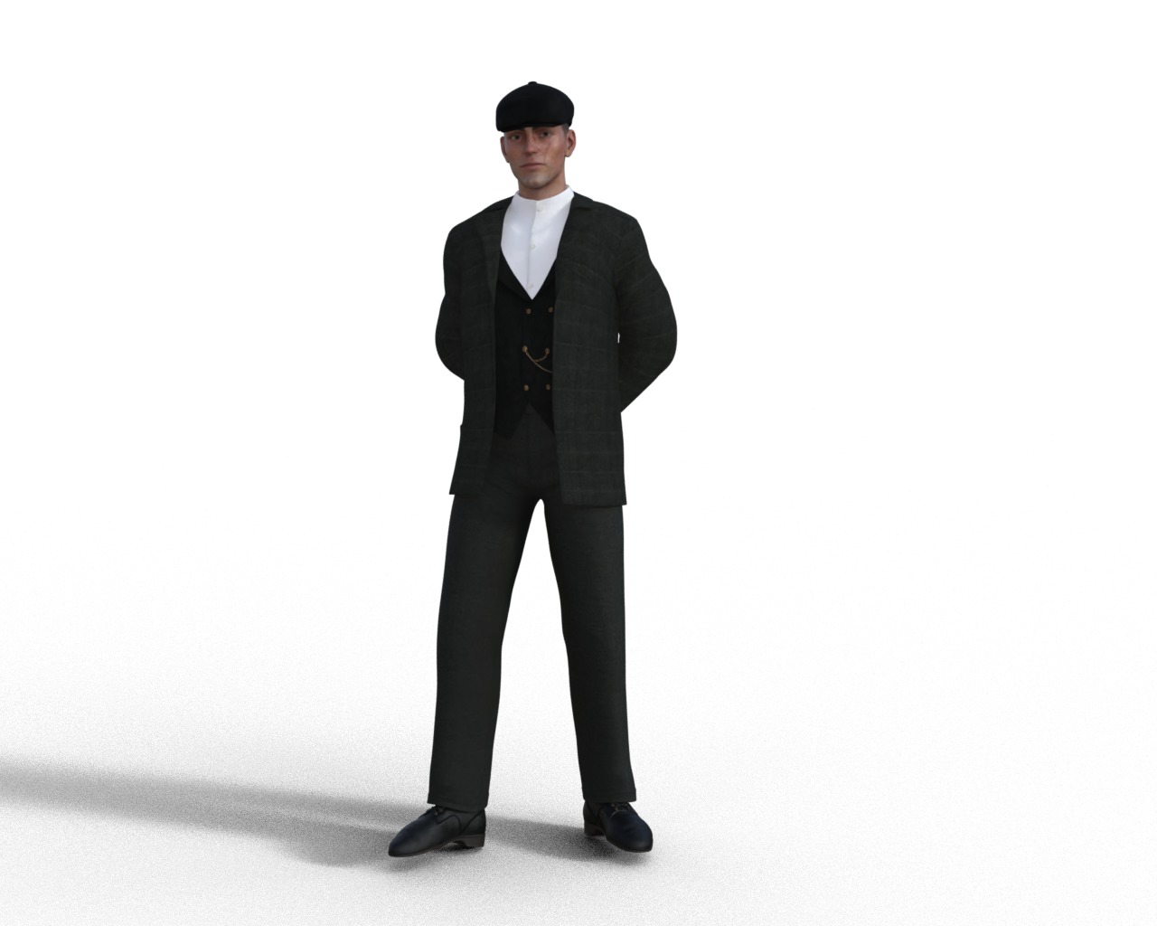 Mafia The Godfather Gangster Low-poly 3D model_6