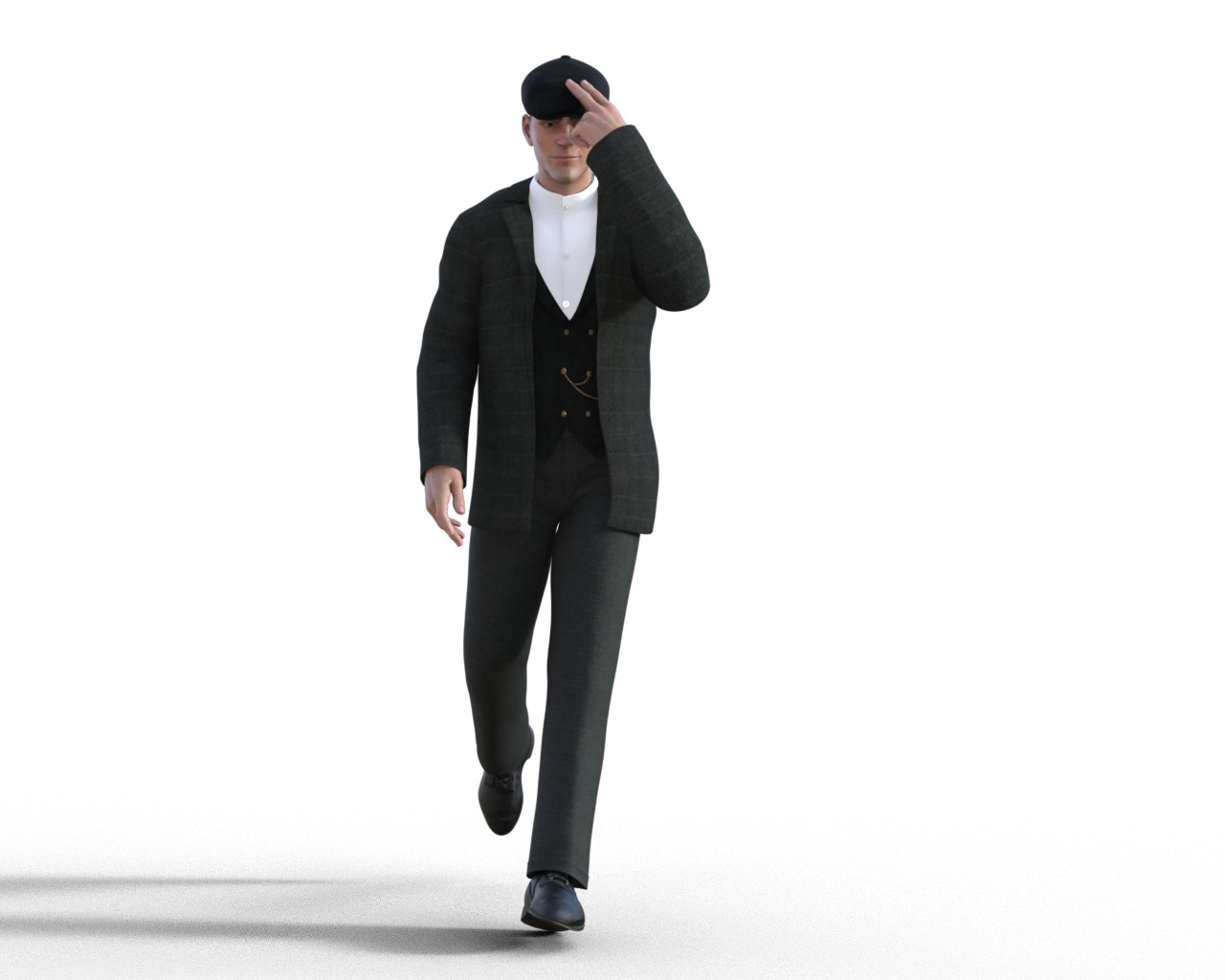 Mafia The Godfather Gangster Low-poly 3D model_11