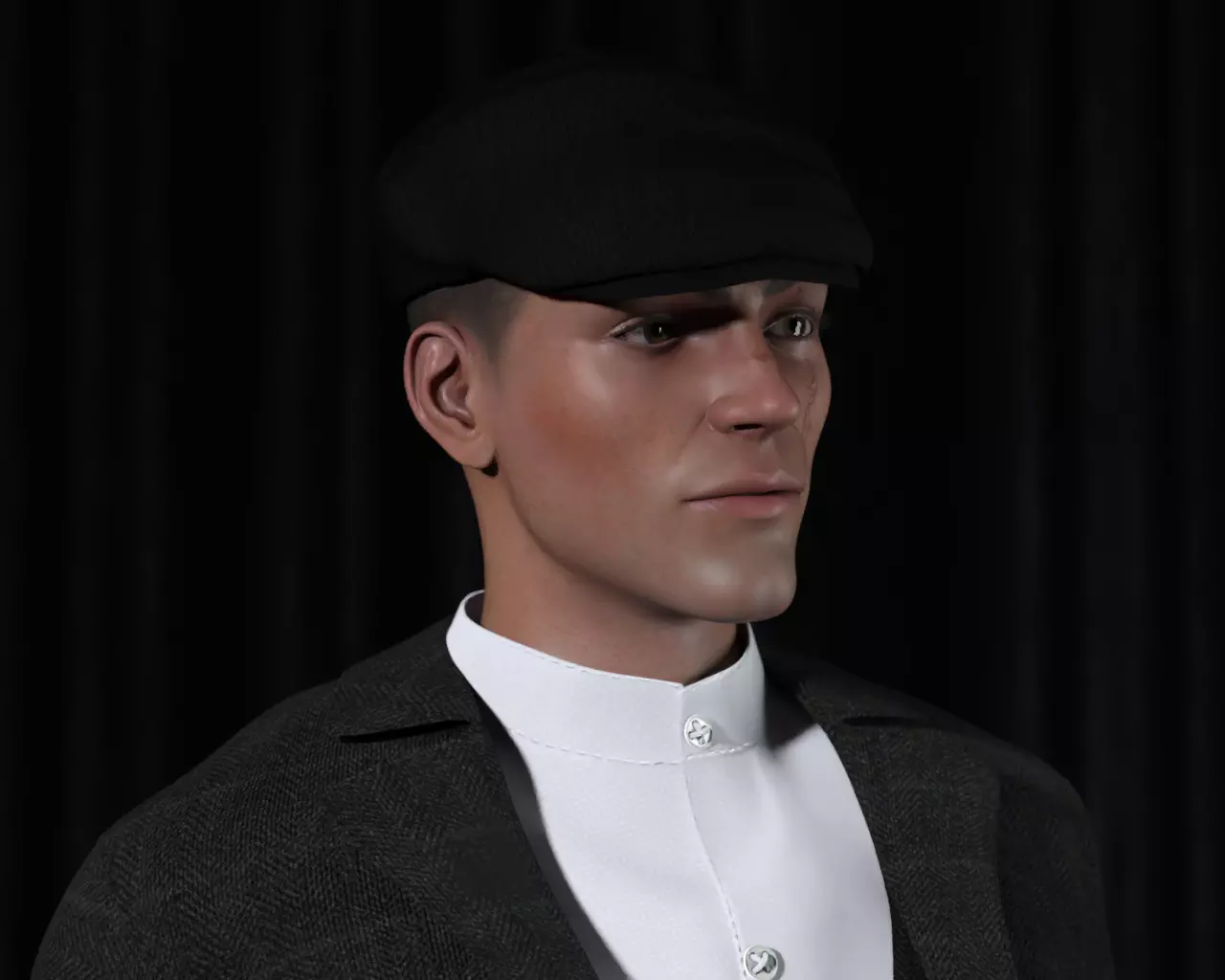 Mafia The Godfather Gangster Low-poly 3D model_0