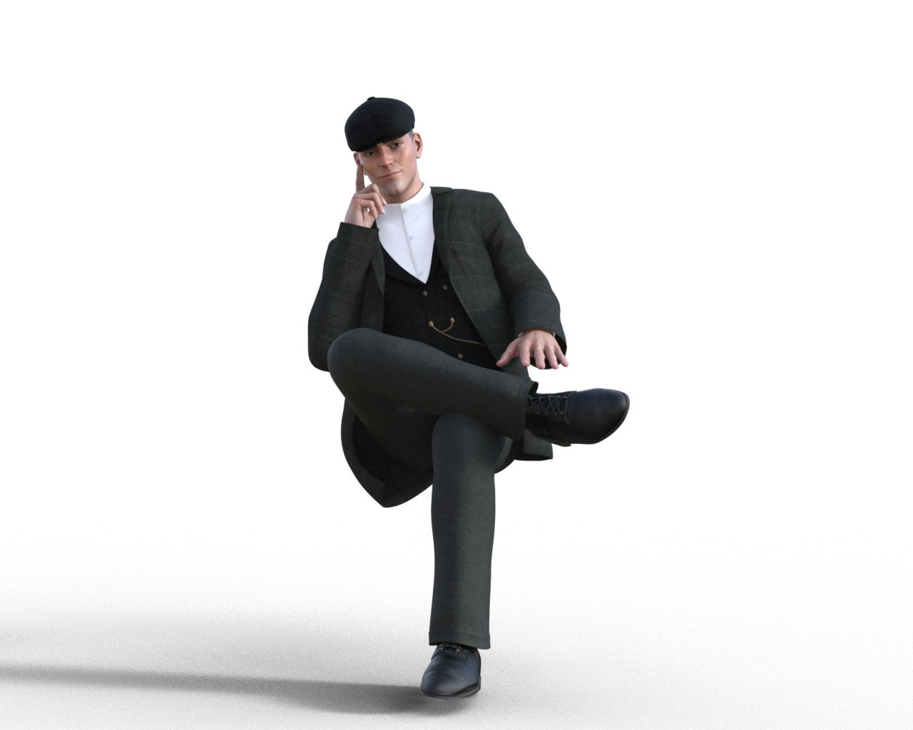 Mafia The Godfather Gangster Low-poly 3D model_5