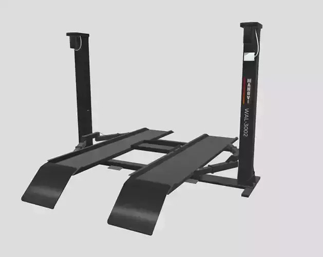 Automotive Lift with Oil Change Ramp