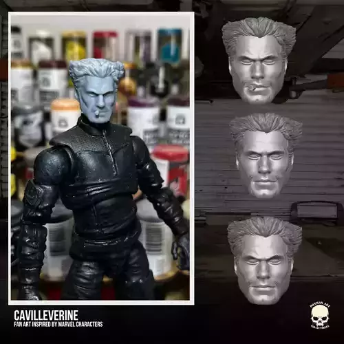 Wolverine Caville fan art 3D printable File For Action Figures 