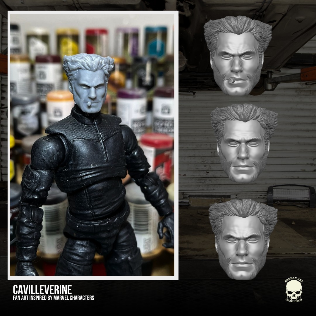 Wolverine Caville fan art 3D printable File For Action Figures  3D print model_5