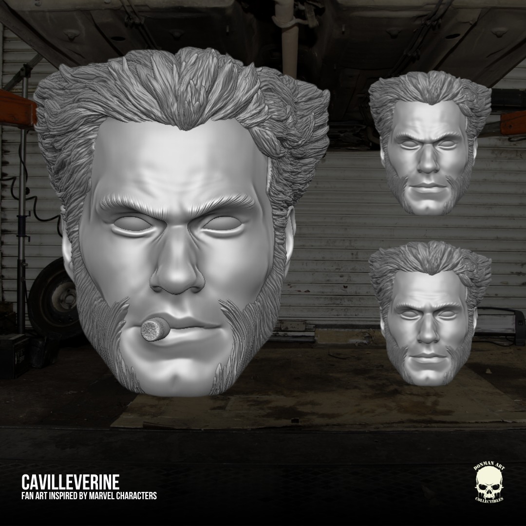 Wolverine Caville fan art 3D printable File For Action Figures  3D print model_15