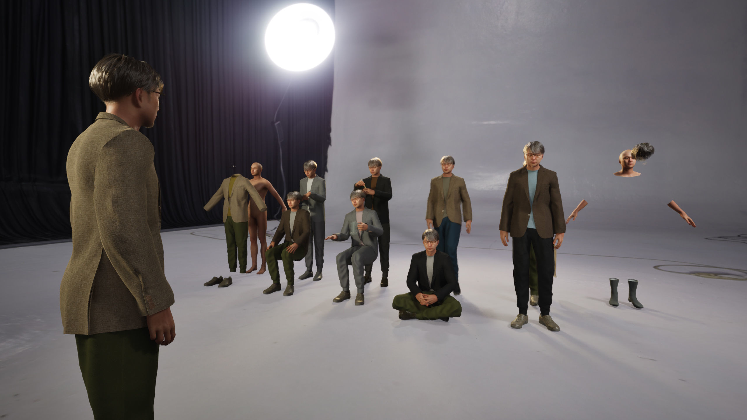 Modular Character - Asian Casual Man - MS2 Low-poly 3D model_2