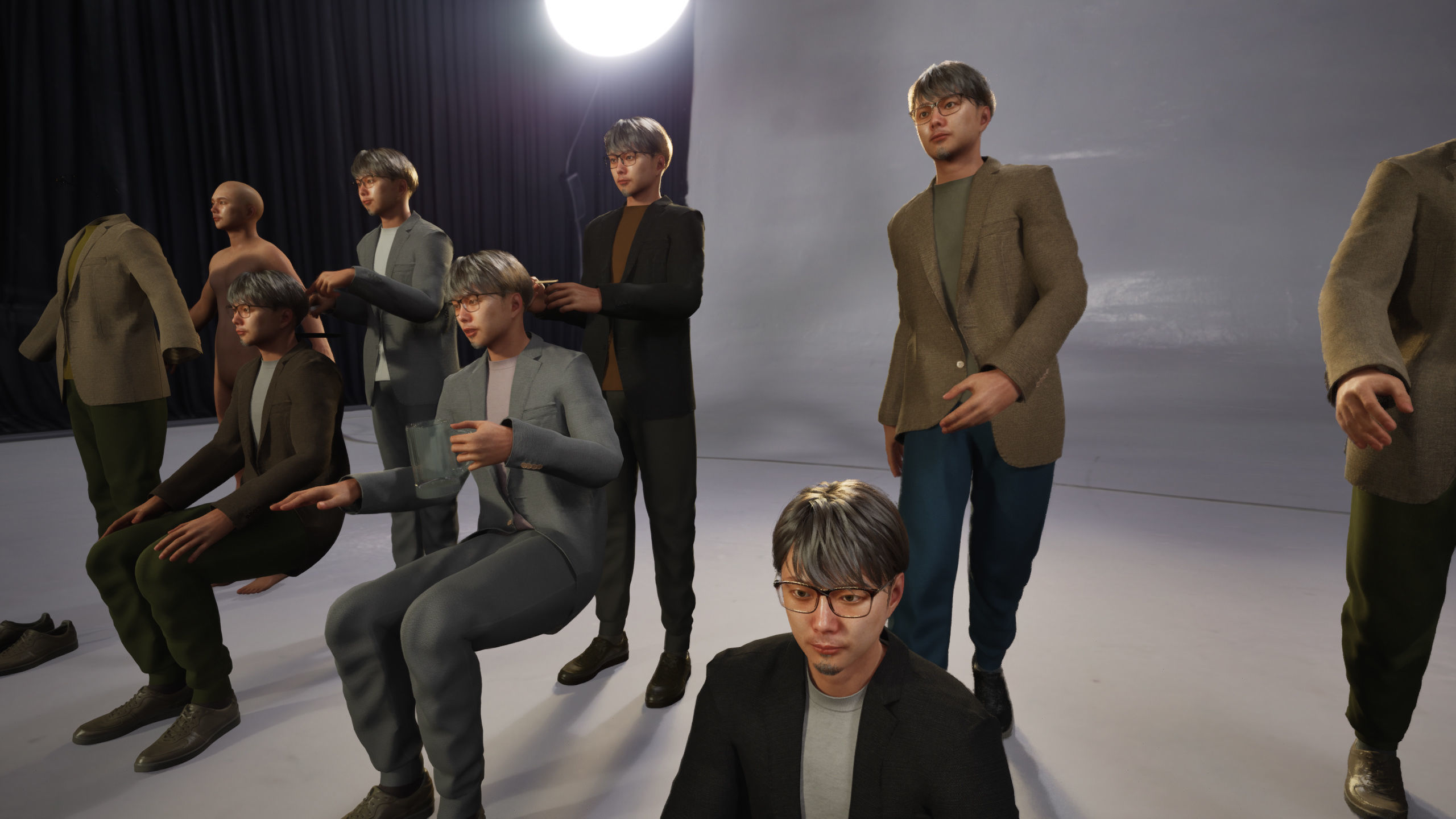 Modular Character - Asian Casual Man - MS2 Low-poly 3D model_3