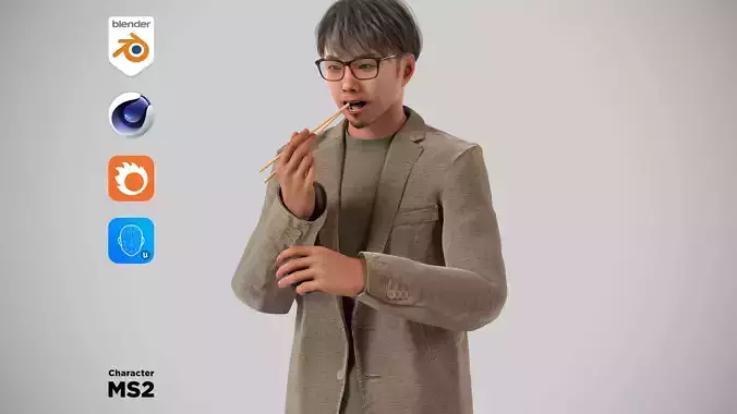 Modular Character - Asian Casual Man - MS2