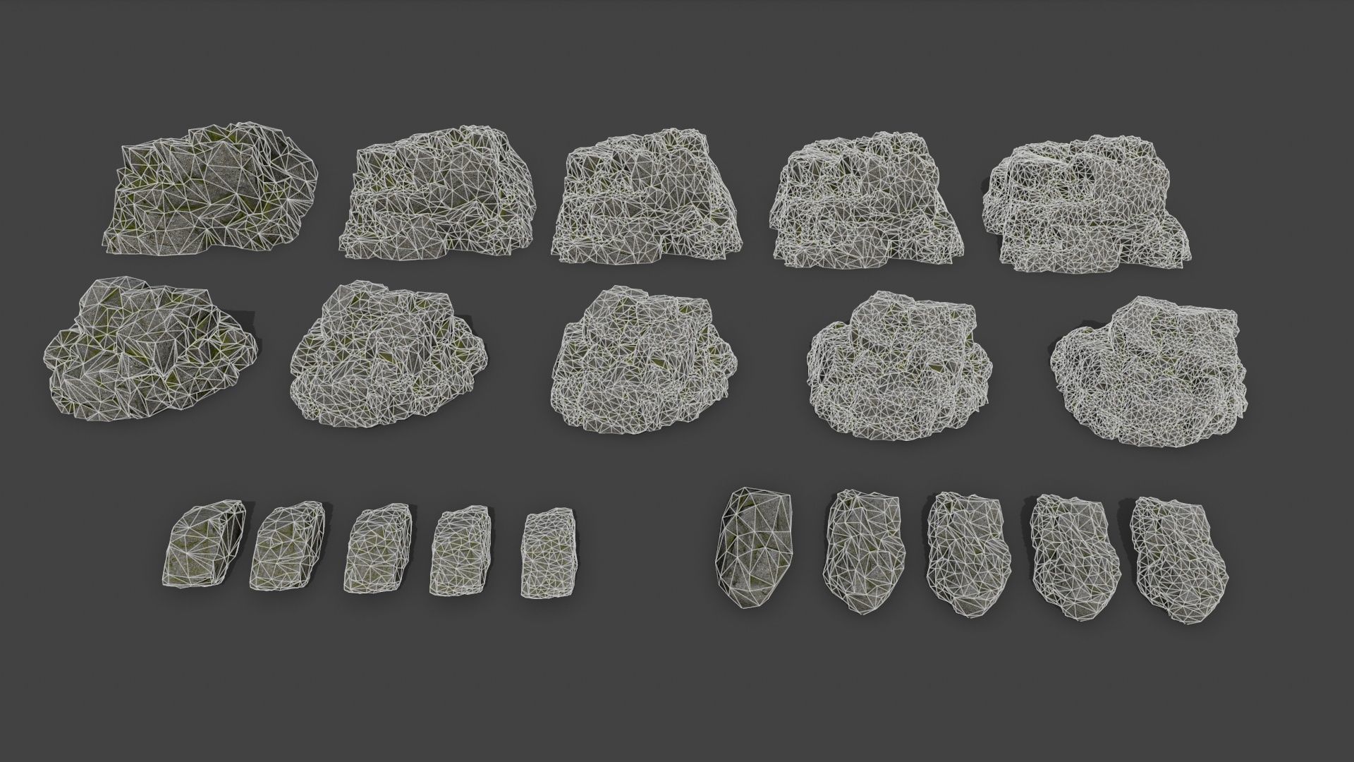 rocks  Low-poly 3D model_2