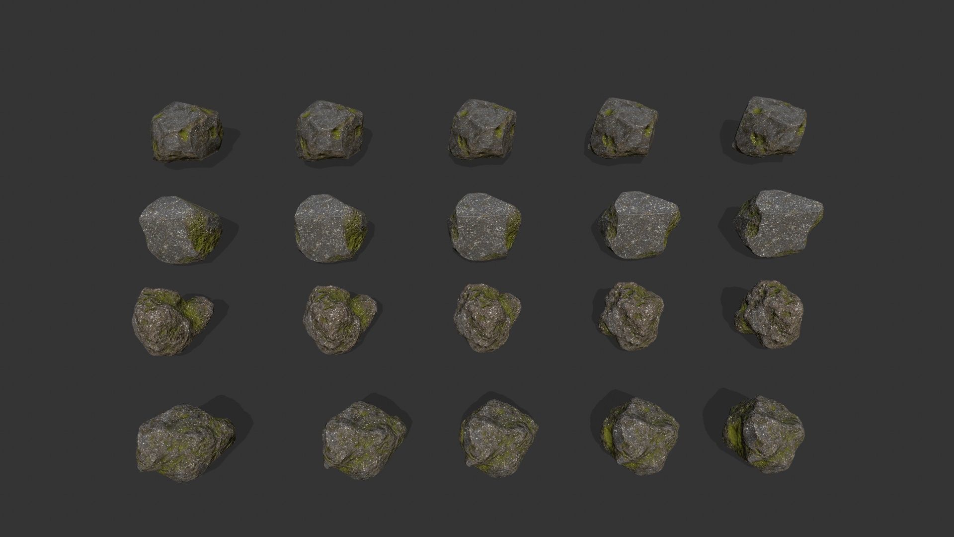 rocks  Low-poly 3D model_3