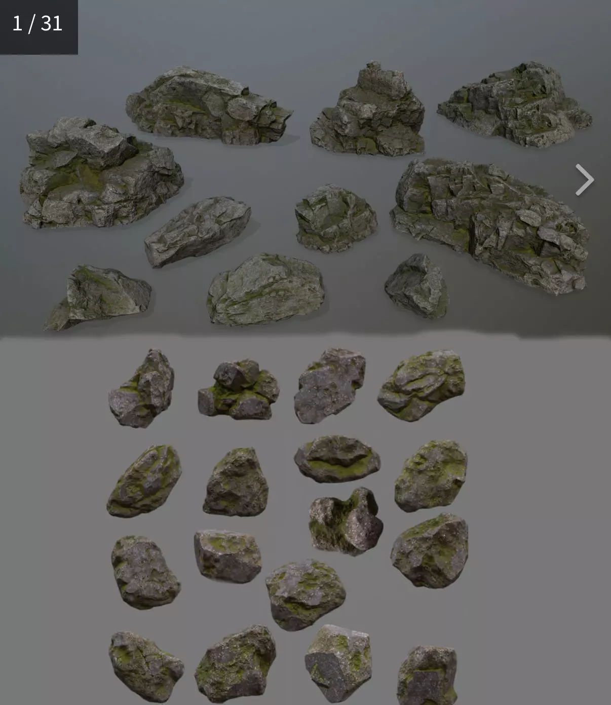 rocks  Low-poly 3D model_0