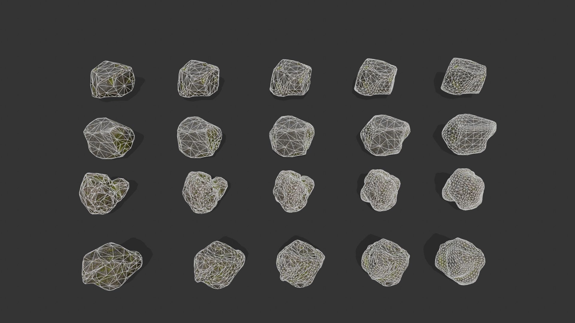 rocks  Low-poly 3D model_4